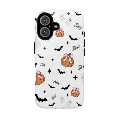 Halloween Phone Case - Spooky Boo & Pumpkin Design