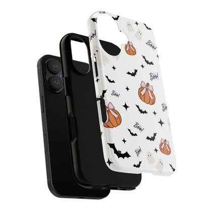 Halloween Phone Case - Spooky Boo & Pumpkin Design