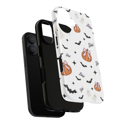 Halloween Phone Case - Spooky Boo & Pumpkin Design